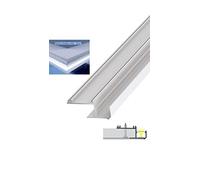 PROFILO ALLUMINIO BIANCO 2 MT MOD. SOLE PER CARTONGESSO SUPPORTO STRISCE LED (COVER OPACA)
