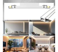 Profilo alluminio bianco 2 mt mod. Sole per strisce LED copertura a scelta