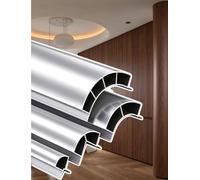 Profilo Alluminio Curvo for Pannelli da 18 mm | Raggi multipli for ante arrotondate, armadi e mobili su misura(R1.4"/35mm,L59.1in/150cm)