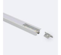 Profilo Alluminio da Incasso a Soffitto con Clip per Strisce LED fino a 12 mm