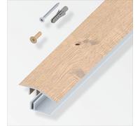 Profilo Alluminio Gradino Scala Paragradino Pavimento Parquet 100CM + Kit Fissag