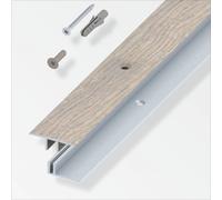 Profilo Alluminio Gradino Scala Paragradino Pavimento Parquet 100CM + Kit Fissag