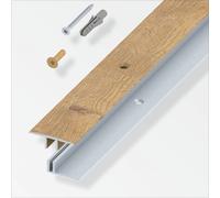 Profilo Alluminio Gradino Scala Paragradino Pavimento Parquet 100CM + Kit Fissag