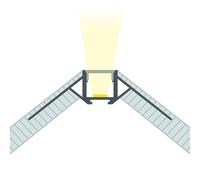 Profilo Alluminio Incasso in Cartongesso Angoli fra Pareti per Striscia LED