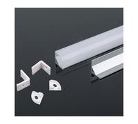 Profilo Alluminio led da 2 mt LINEARE o ANGOLARE+ diffusore di copertura opaco [EEK: A+]