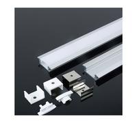 Profilo Alluminio led da 2 mt LINEARE o ANGOLARE+ diffusore di copertura opaco [EEK: A+]