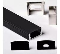 PROFILO ALLUMINIO PER STRISCE STRIP LED BARRA E COPERTURA 2m 2 Metri 1708 17x8mm