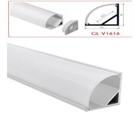 PROFILO ALLUMINIO PER STRISCIA STRIP LED piatto angolare curvabile 2Mt + cover
