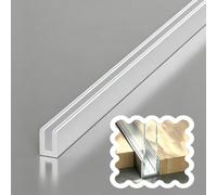 Profilo Alluminio per Vetro Pannello Doccia Fisso Senza Telaio | Profilo Metallico a Forma di U, Profilo di Base per Parete Doccia Zona Umida/ Asciutta), Profilo in Alluminio a U per Il Fiss