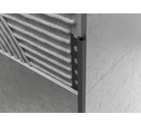 Profilo Alluminio Quadro Antracite Effetto Pietra 2,5m Nicchia Bordo Piastrelle