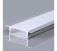 PROFILO ALLUMINIO SILVER PER STRISCE LED CON DIFFUSORE 2MT OPACO VT-8204-LED23177 V-TAC