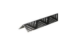 Profilo angolare 2 m 20x20 mm alluminio mandorlato argento Alluminio argento