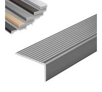 Profilo Angolare Alluminio Per Scale Profilo Di Protezione Forma Di L | Profilo per Bordi per Scale Gradini Profilo Angolare Antiscivolo per Scale Interne ed Esterne