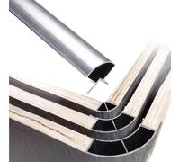 Profilo Angolare Arco Profilo Raccordo Curvo Quarto Cerchio | Profilo Raccordo Arrotondato Angoli Interni Pannelli Legno, Lunghezze: 1 1.2 1.4 1.6 1.8 2.0 m(R18mm (3/4"),L0.6m(2ft))