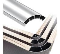 Profilo Angolare Arco Profilo Raccordo Curvo Quarto Cerchio | Profilo Raccordo Arrotondato Angoli Interni Pannelli Legno, Lunghezze: 1 1.2 1.4 1.6 1.8 2.0 m(R80 mm (3 1/8"),L2m(6.6ft))