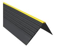 Profilo angolare autoadesivo in PVC e plastica antiscivolo, 55 x 40 mm, RD-ON, nero, 150 cm