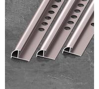 Profilo Angolare Curvo In Lega Di Alluminio, 90 Cm*3 Pezzi Profilo Angolare Per Rivestimento Bordi Pavimento Per Protezione E Decorazione Di Telai Di Porte(Rose Gold,10mmx90cm)