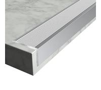 Profilo Angolare e Bordo per Scale, 60 x 40 x 1000 mm Profilo per Gradini in Alluminio, per Porte da Esterno e Interno, in legno, Metallo, Piastrelle