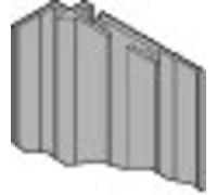 Profilé d'angle HÜPPE, pour logement HÜPPE Select+ Organizer, pour habillage mural EasyStyle, ES0207123, ES0207123, Colorazione: edizione nera