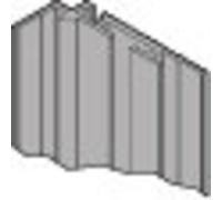 Profilé d'angle HÜPPE, pour logement HÜPPE Select+ Organizer, pour habillage mural EasyStyle, ES0207087, ES0207087, Colorazione: Specchiato