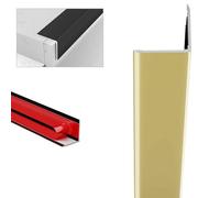 Profilo Angolare In Alluminio Autoadesivo, Paraspigoli A L for Pareti E Piastrelle, Listello Decorativo E Protettivo 10x10 Mm / 15x15 Mm / 25x25 Mm(Gold,50x50mm)