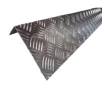 Profilo ANGOLARE in alluminio MANDORLATO IN ALLUMINIO PARASPIGOLI lati non uguali (200x40x1000mm)