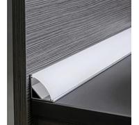 Profilo Angolare in Alluminio Modello Alzatina per Strisce LED | Barra Dissipatrice Professionale da 2 3 o 4 Metri | Ideale per Top Cucina | Cover Inclusa, Design Minimalista (3 Metri)