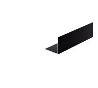Profilo angolare in alluminio nero opaco 30x30x1 mm 1m Arcansas Nero opaco