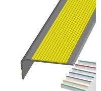 Profilo Angolare In PVC Autoadesivo, Strisce Antiscivolo per Gradini, Nastro Antiscivolo, Nastro Adesivo Antiscivolo per Gradini, Profilo per Bordi Scale, per Gradini Esterni E Interni ( Color : Grayi