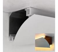 Profilo Angolare Led Diffusore a Canale In Alluminio a Led, Illuminazione Indiretta Cucina/corridoio Modanatura a Corona, Illuminazione a Battiscopa a Doppio Lato Striscia a Led, Decorazione per Inter