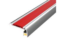 Profilo Angolare Per Gradino Profilo Antiscivolo Per Gradini 90 100 120cm | Profili Protettivi Gradini Alluminio Con Fessura Per Luce LED, Strisce Antiscivolo