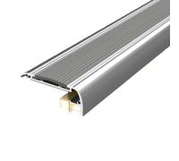 Profilo Angolare Per Gradino Profilo Antiscivolo Per Gradini 90 100 120cm | Profili Protettivi Gradini Alluminio Con Fessura Per Luce LED, Strisce Antiscivolo