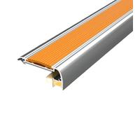 Profilo Angolare Per Gradino Profilo Antiscivolo Per Gradini 90 100 120cm | Profili Protettivi Gradini Alluminio Con Fessura Per Luce LED, Strisce Antiscivolo