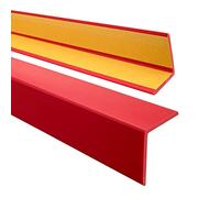 Profilo angolare QUEST 27x27mm, Listello di protezione in plastica flessibile - Striscia autoadesiva - Riparo dei profili angolari e bordi, facile da installare, Rosso, 200cm