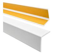 Profilo angolare QUEST 27x27mm, Listello di protezione in plastica flessibile - Striscia autoadesiva - Riparo dei profili angolari e bordi, facile da installare, Bianco, 100cm