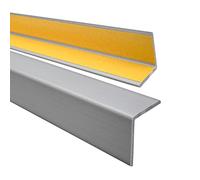 Profilo angolare QUEST 40x40mm, Listello di protezione in plastica flessibile - Striscia autoadesiva - Riparo dei profili angolari e bordi, facile da installare, Argento, 200cm