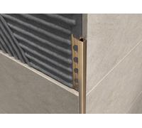 Profilo angolo quadro in OTTONE oro antico. Barra 2.5 M