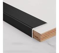 Profilo antiscivolo a L for gradini, 90 cm Profilo in alluminio for bordi di gradini Facile da installare Oro/Champagne/Nero/Argento/Grigio(Black,30 * 20mm/1.2 * 0.8in)