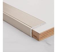 Profilo antiscivolo a L for gradini, 90 cm Profilo in alluminio for bordi di gradini Facile da installare Oro/Champagne/Nero/Argento/Grigio(Champagne,50 * 20mm/2 * 0.8in)