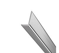 Profilo Antiscivolo for Gradini in Alluminio 100/110 cm, 30x20 mm Protezione for Bordi di Scale Interni a Forma L, Aiuta I Bambini Anziani a Camminare(Argento,90cm/36in)