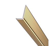 Profilo Antiscivolo for Gradini in Alluminio 100/110 cm, 30x20 mm Protezione for Bordi di Scale Interni a Forma L, Aiuta I Bambini Anziani a Camminare(Gold,100cm/40in)