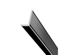 Profilo Antiscivolo for Gradini in Alluminio 100/110 cm, 30x20 mm Protezione for Bordi di Scale Interni a Forma L, Aiuta I Bambini Anziani a Camminare(Zwart,100cm/40in)