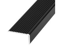 Profilo Antiscivolo per Bordi di Scale in Marmo/Metallo/Piastrelle, Lunghezza 0,i Alluminio, Impermeabile, Ideale per musei e ristoranti (Colore: Nero, Dimensioni: Larghezza 5 cm/2 Pollici).