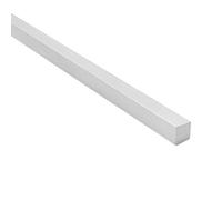 Profilo Barra Piena Quadra in Alluminio da 2 Metri | Finitura Cromo Satinato | 3 Misure Disponibili per Rifiniture Perfette (Cromo Satinato, Lato 6 mm)