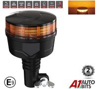 Profilo Basso 30 LED Lampeggiante Ambra Faro 12v 24v Flexi din Giunto Palo Mount