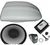 Profilo Basso Motorizzato Sfiato Ventola Furgone Bianco & Speed Control Tetto