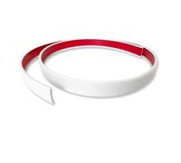 Profilo Bordo a U, Bordatura Autoadesiva per Mobili | Profilo di protezione a U flessibile per mobili, 18mm, restauro bordi e riparazione armadi(Matte white,5m/16.4ft)