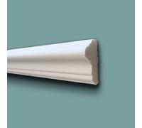 Profilo BUGNA per boiserie in Polimeri Bianco RAL 9016 verniciabile 20X10mm (Prezzo al metro)