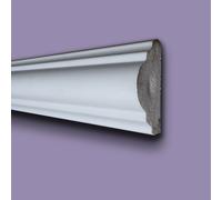 Profilo BUGNA per boiserie in Polimeri Bianco RAL 9016 verniciabile 25X15mm (Prezzo al metro)