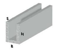 profilo canalino a U cm 200 h cromato 10x15x1 mm profili alluminio